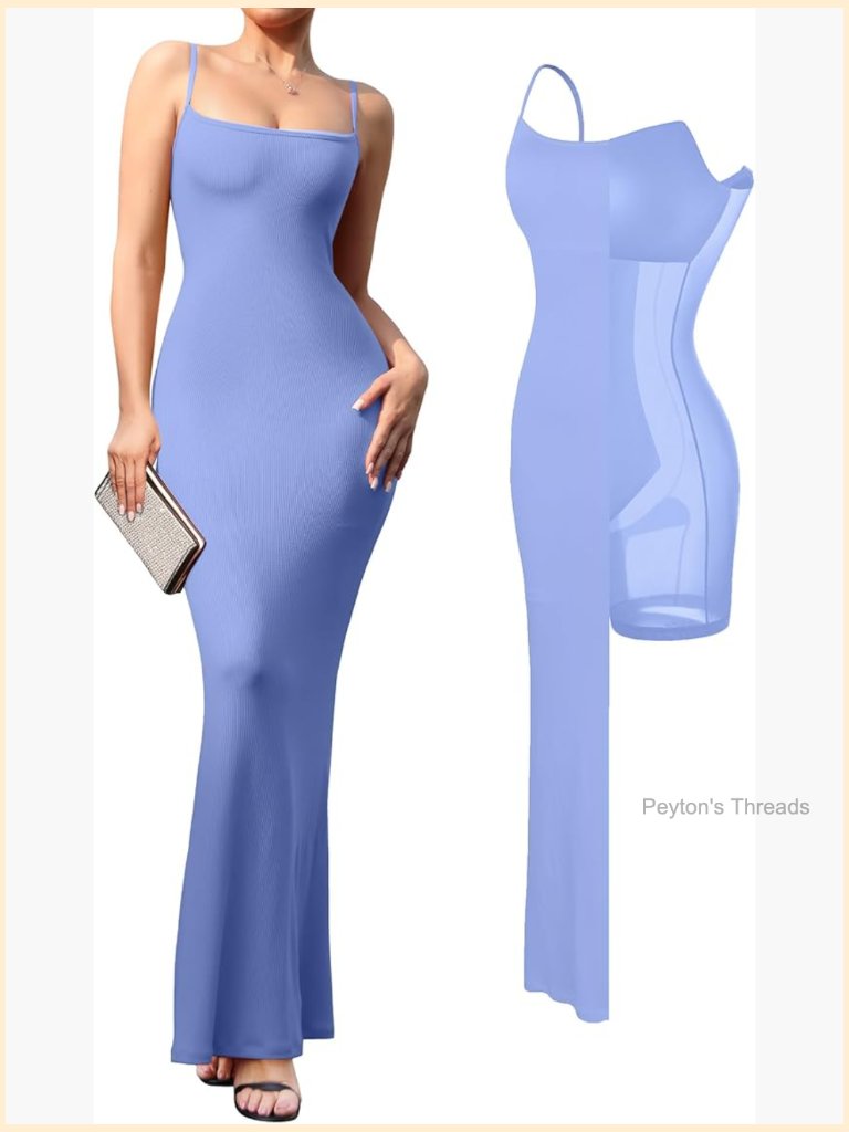 Bodycon Dress With Built-In Shapewear And Bra Maxi Formal Summer